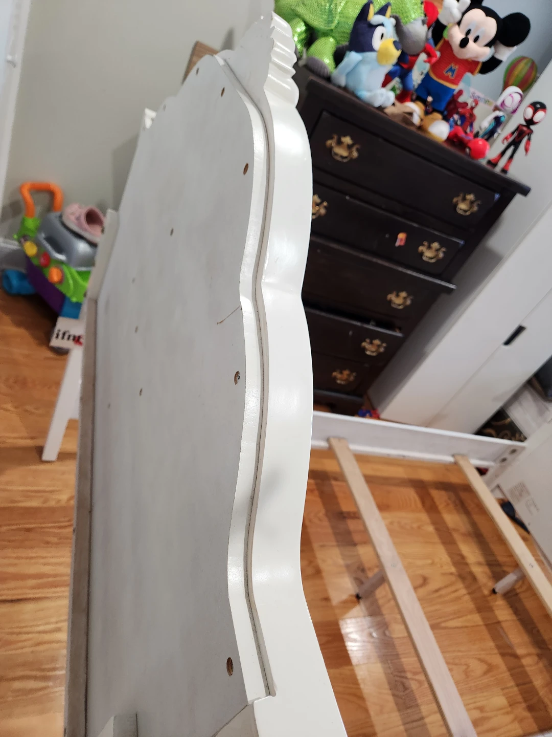 White Twin Bed Frame with Headboard and Footboard - photo 3