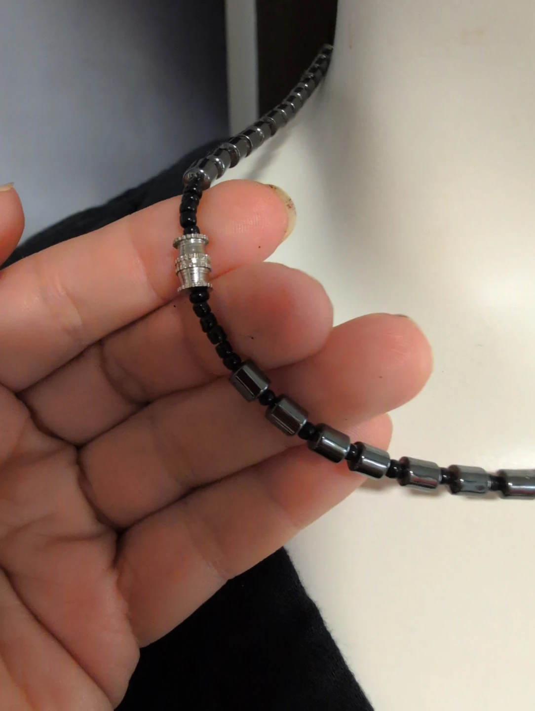 Beaded Necklace with Pear Drop Pendant - photo 3