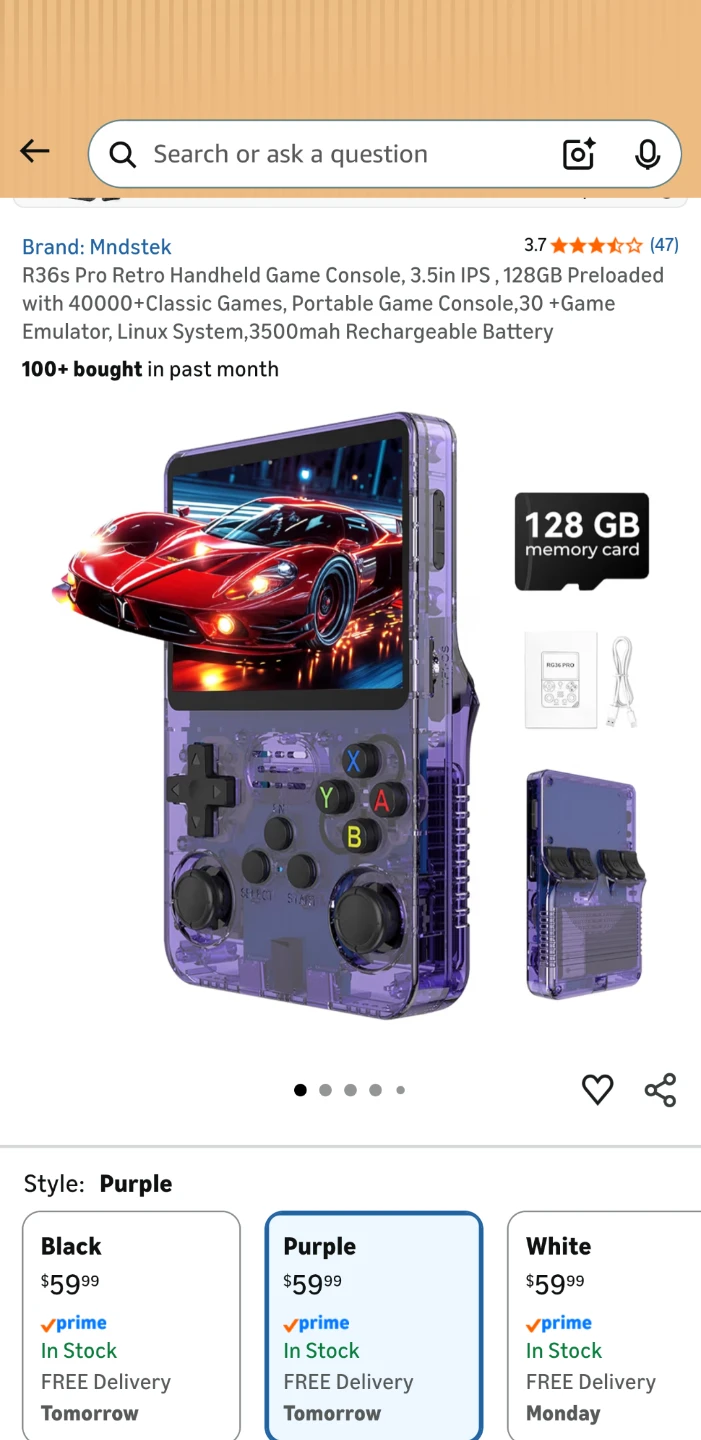 Handheld game console R36S 64GB OBO - photo 5