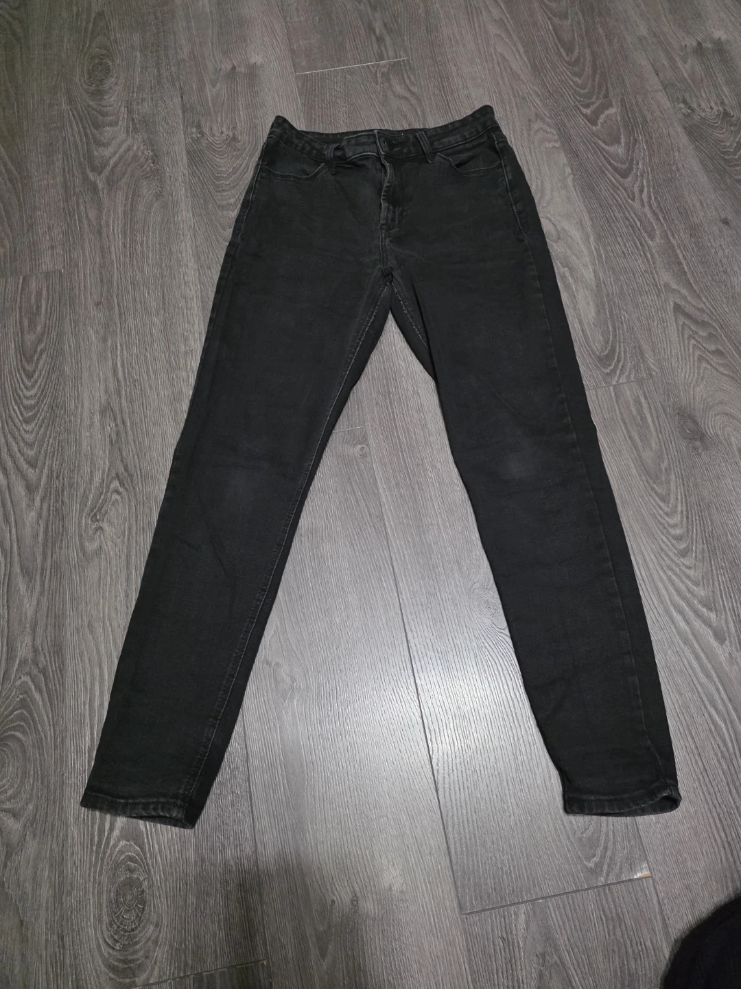 High-rise super skinny black jeans