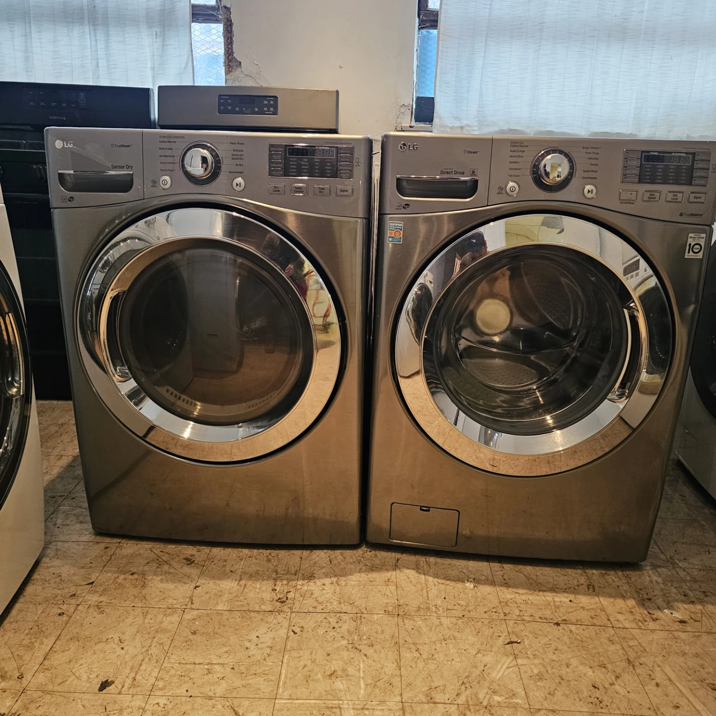 LG Front Load Washer and Dryer Set - Silver