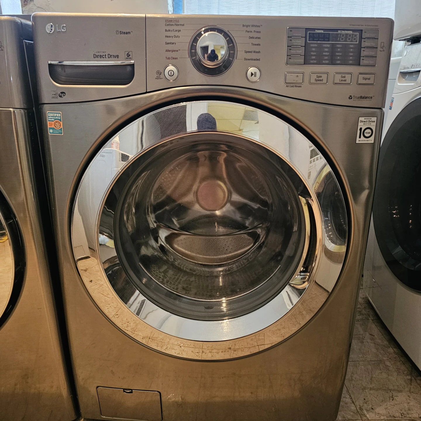 LG Front Load Washer and Dryer Set - Silver - photo 3