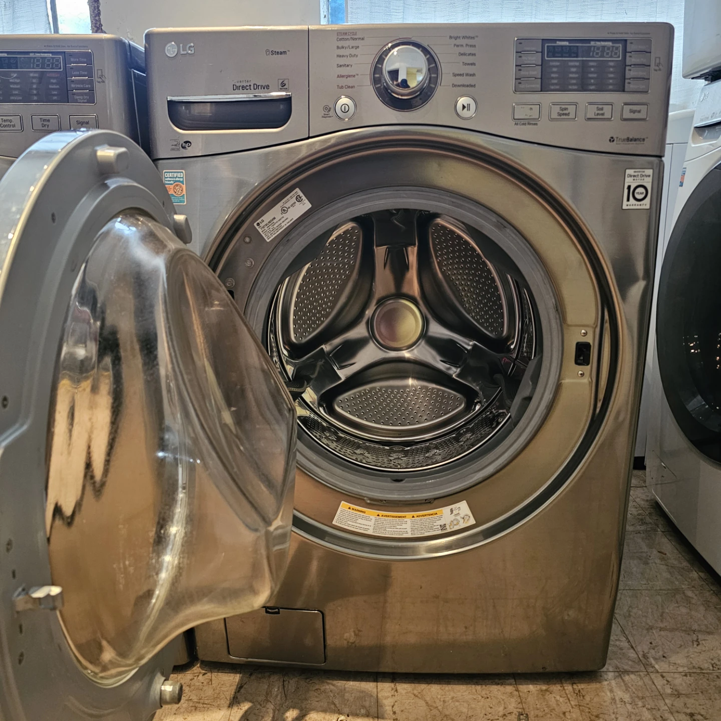 LG Front Load Washer and Dryer Set - Silver - photo 4