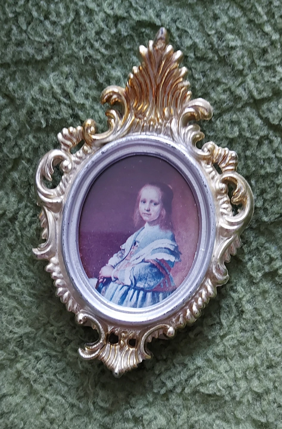 Ornate Vintage Picture Frame with Portrait