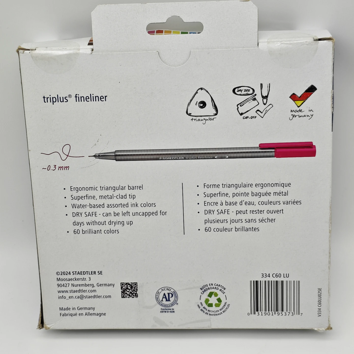 STAEDTLER triplus fineliner felt tip pens - 60 colours - photo 2