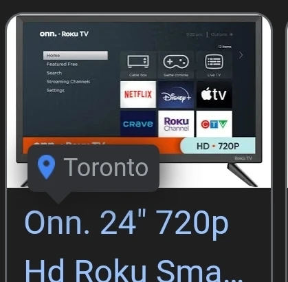Onn. 24" 720p HD Roku Smart TV