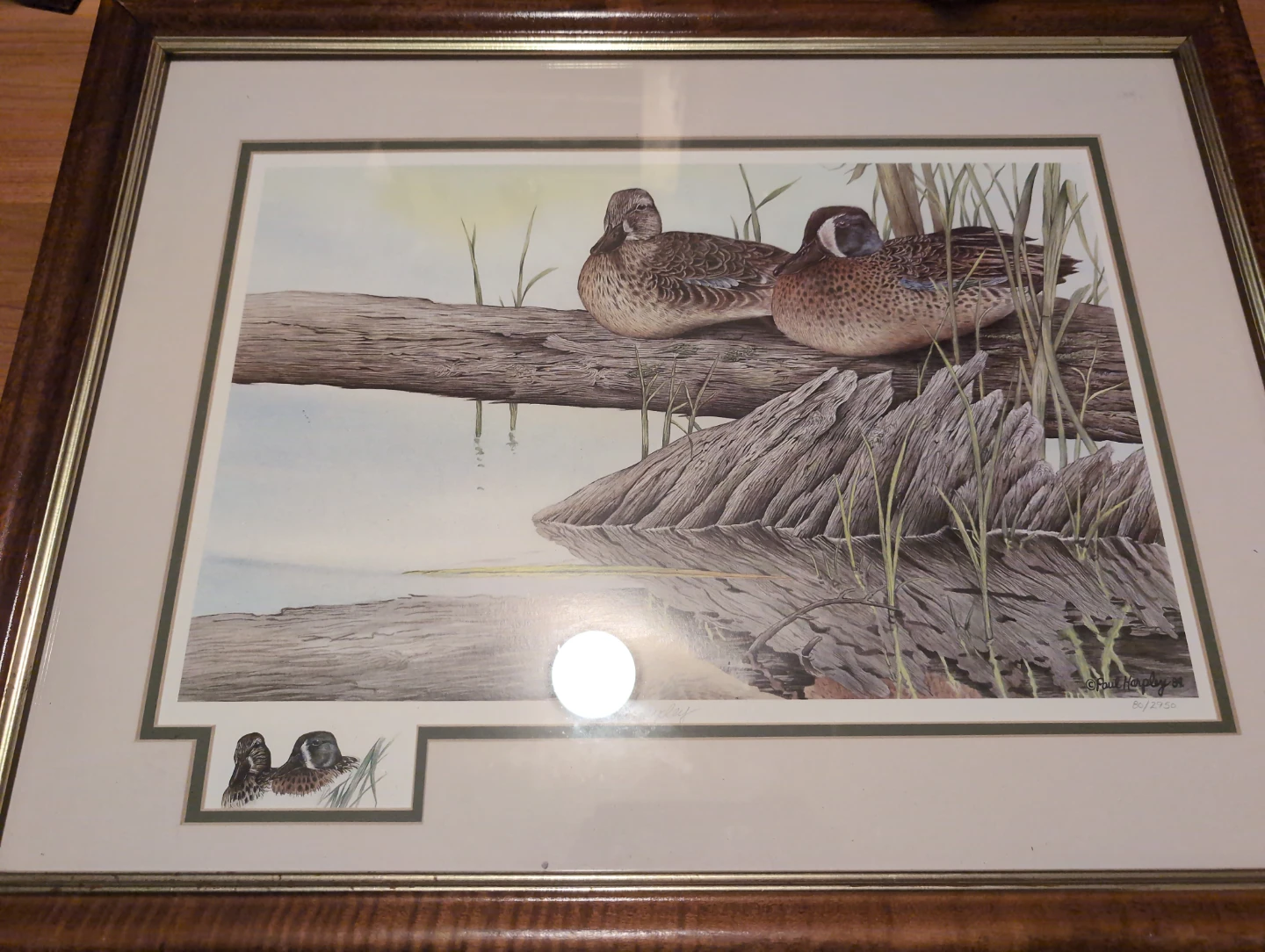 Paul Harpley "Ducks on a Log" Lithograph Print 1991
