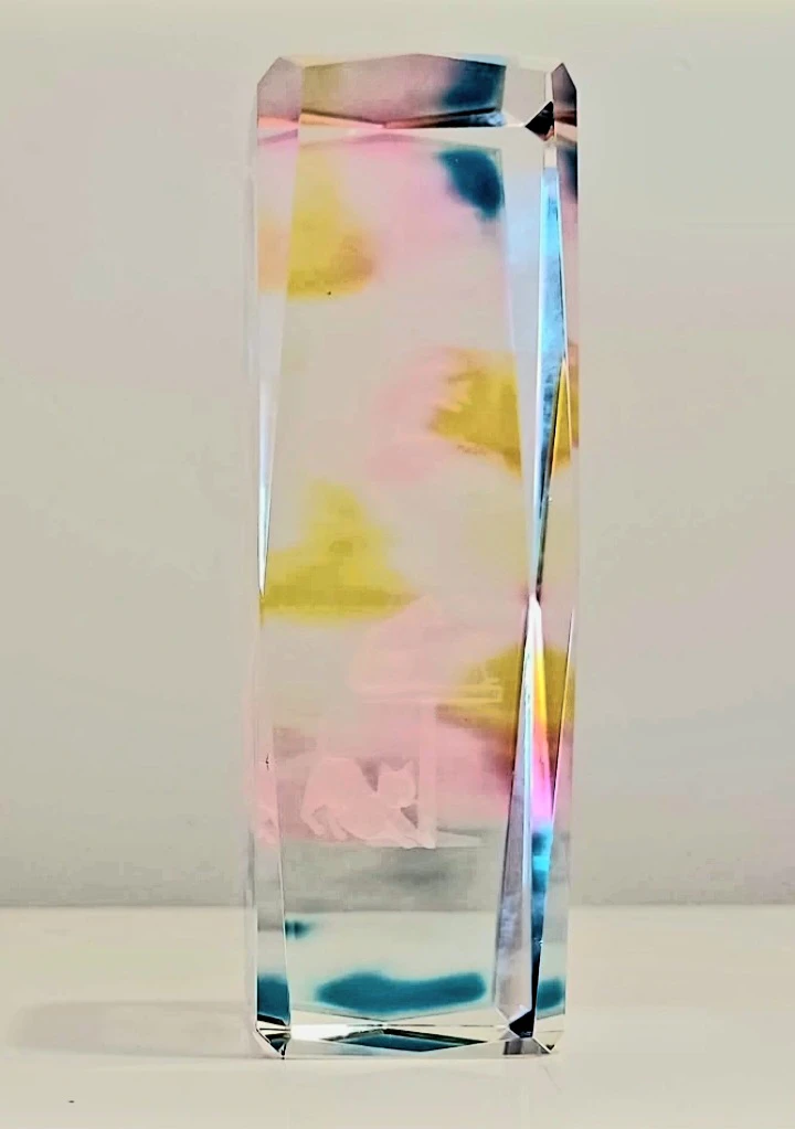 Crystal 3D Cats Sculpture - photo 4