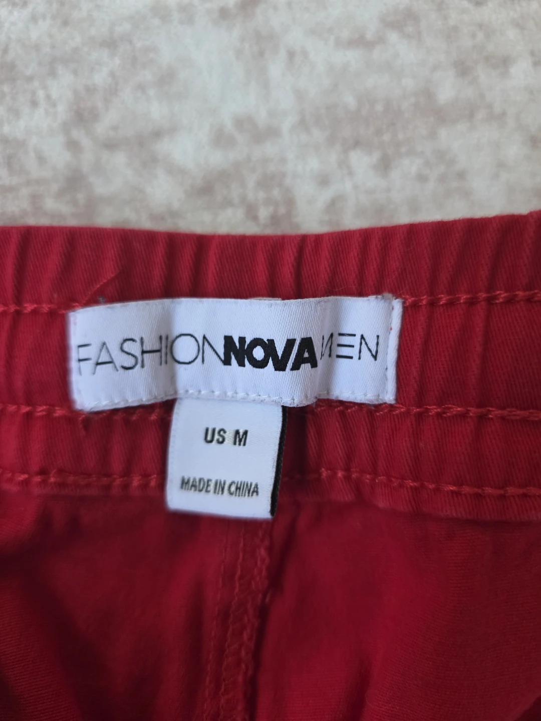 Fashion Nova Men Cargo Pants Red White Size Medium - photo 2