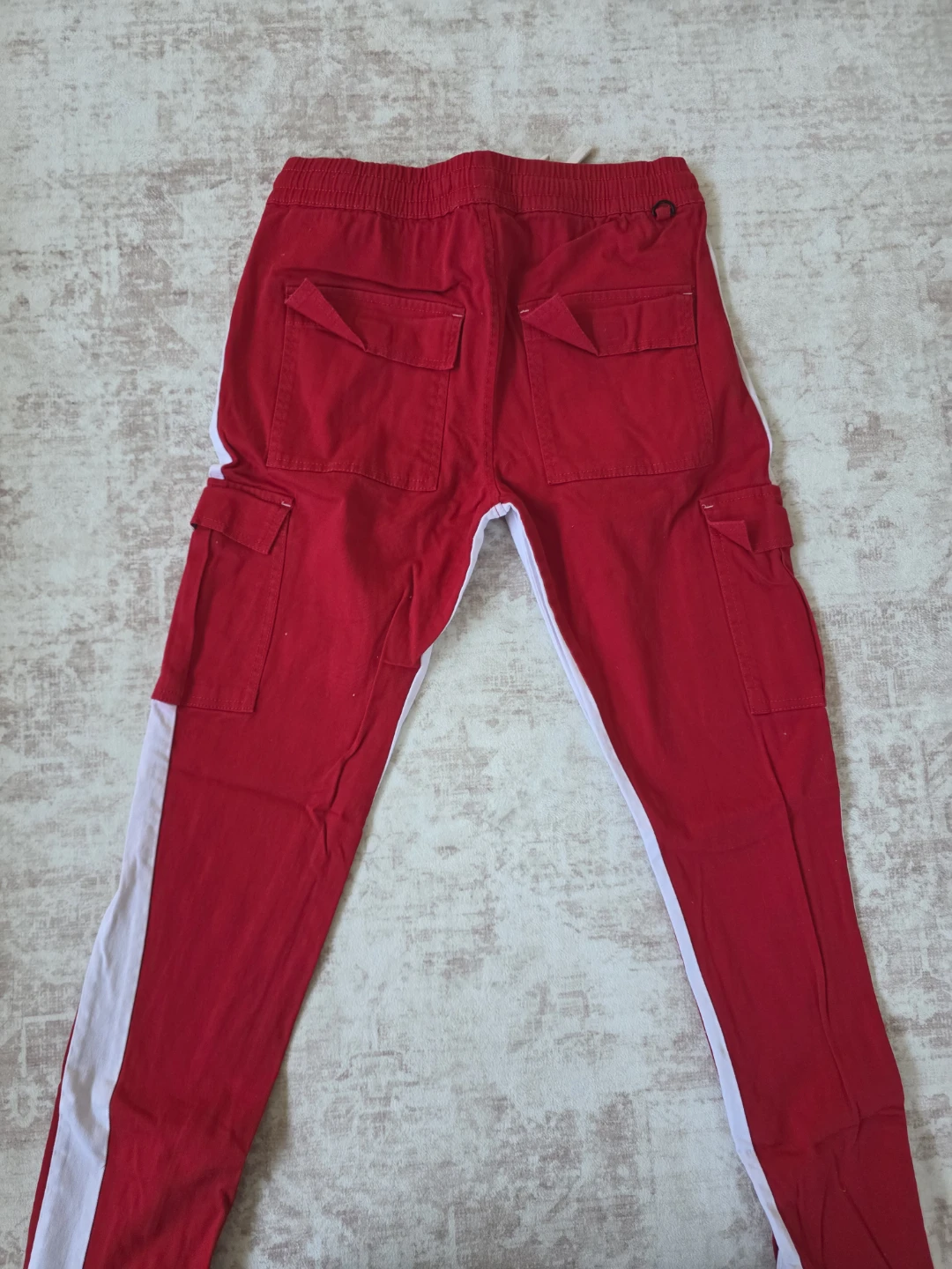 Fashion Nova Men Cargo Pants Red White Size Medium - photo 3
