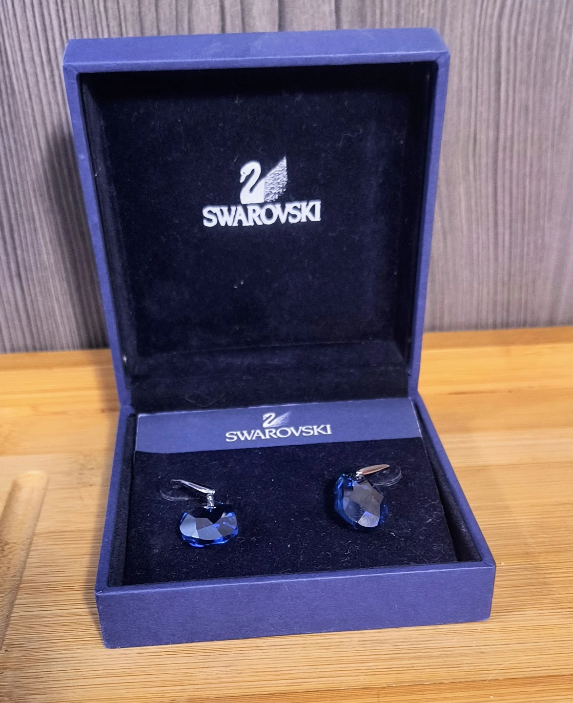 Swarovski Blue Crystal Galet Earrings - photo 5