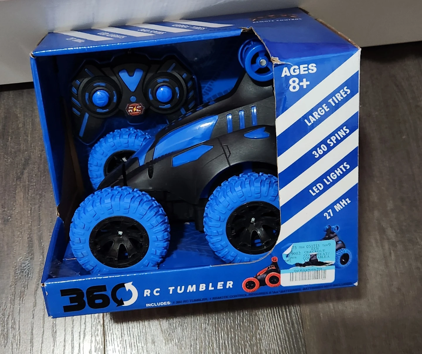360 RC Tumbler Remote Control Car (Blue)