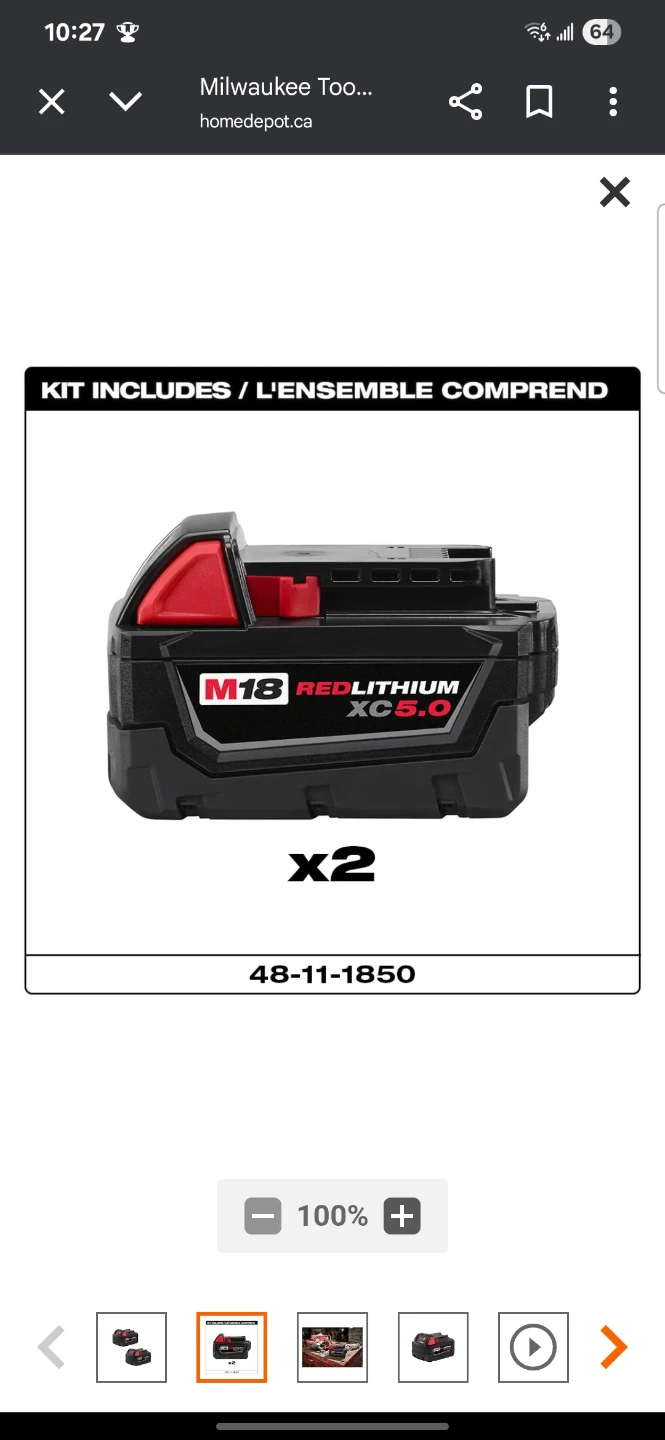 Milwaukee M18 REDLITHIUM XC5.0 Battery 2-Pack - photo 3