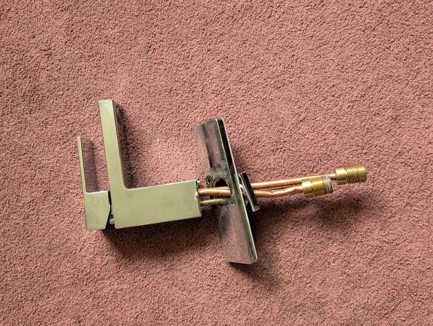 Chrome Faucet with Copper Hoses