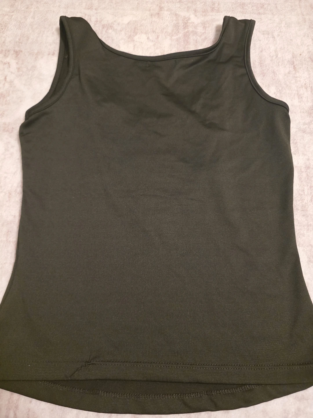 Moss Green Tank Top with Beaded Neckline - photo 2