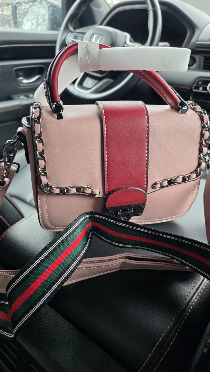 Pink and Red Chain Handbag - photo 2