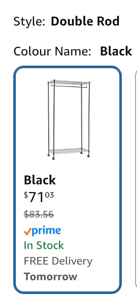 Amazon Basics Double Hanging Rod Garment Rack - photo 3