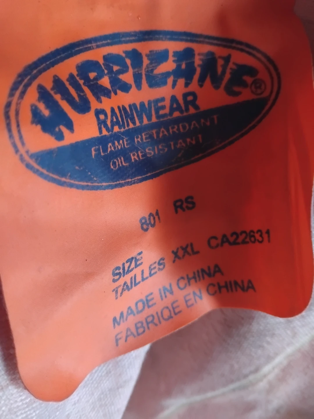 Hurricane Rainwear Flame Retardant Oil Resistant Jacket XXL - photo 2