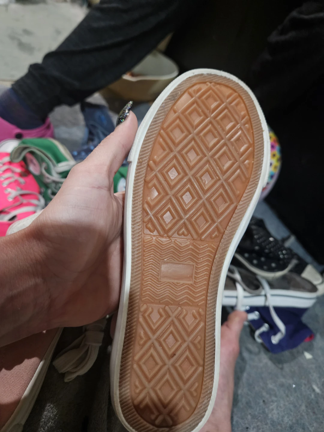 Girls Pink Canvas High-Top Sneakers - photo 3