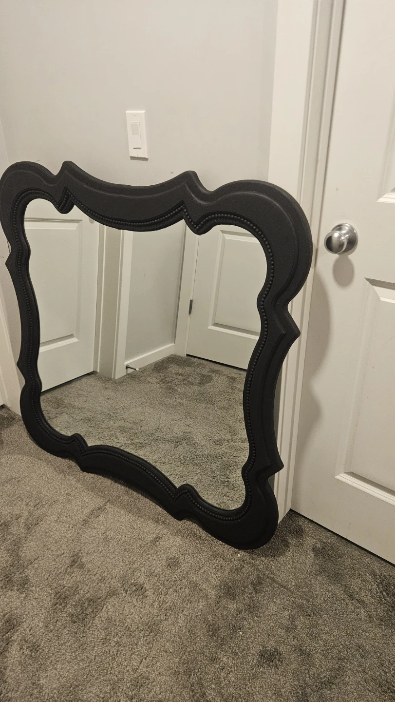 Large Black Ornate Wall Mirror