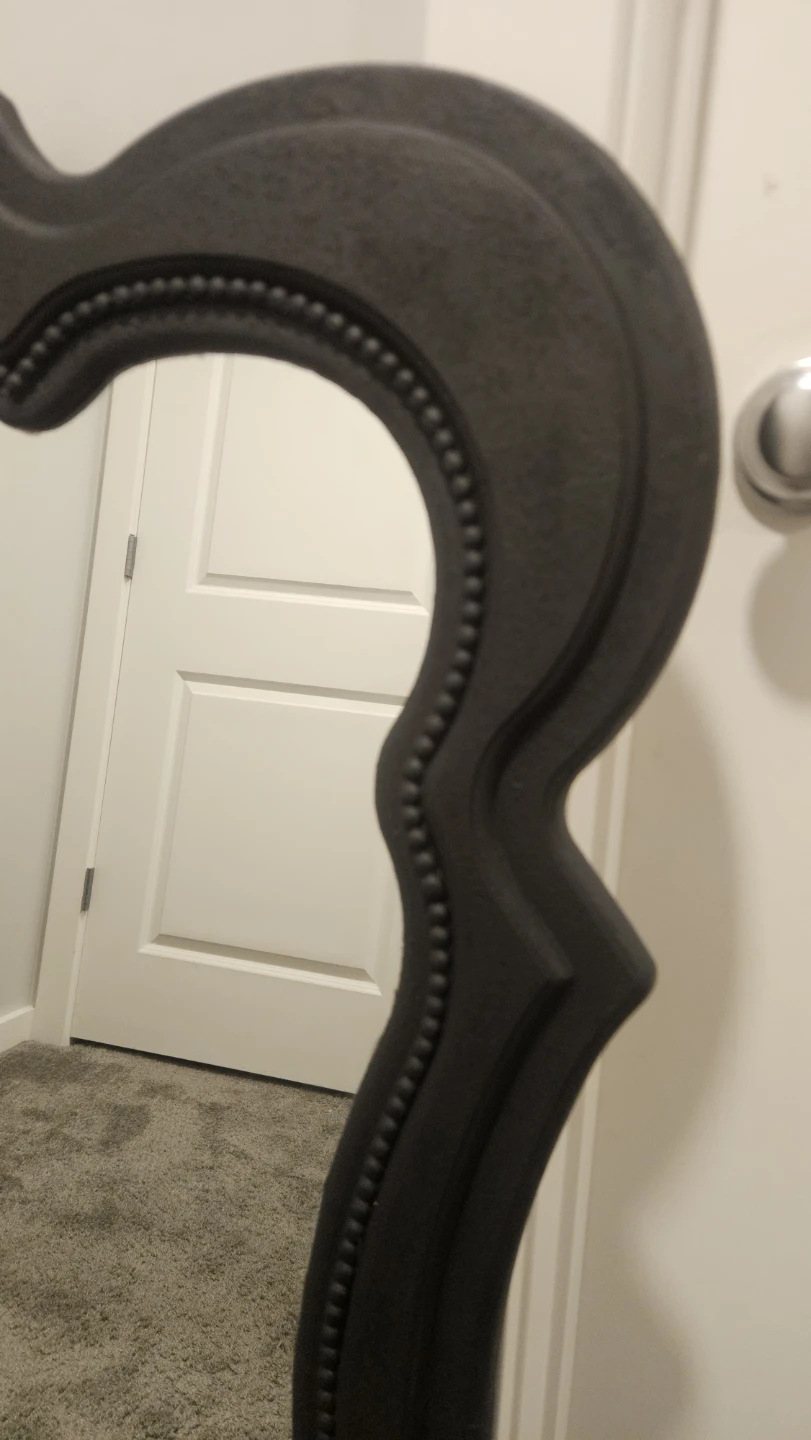 Large Black Ornate Wall Mirror - photo 3
