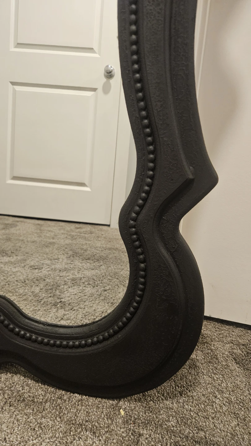 Large Black Ornate Wall Mirror - photo 4