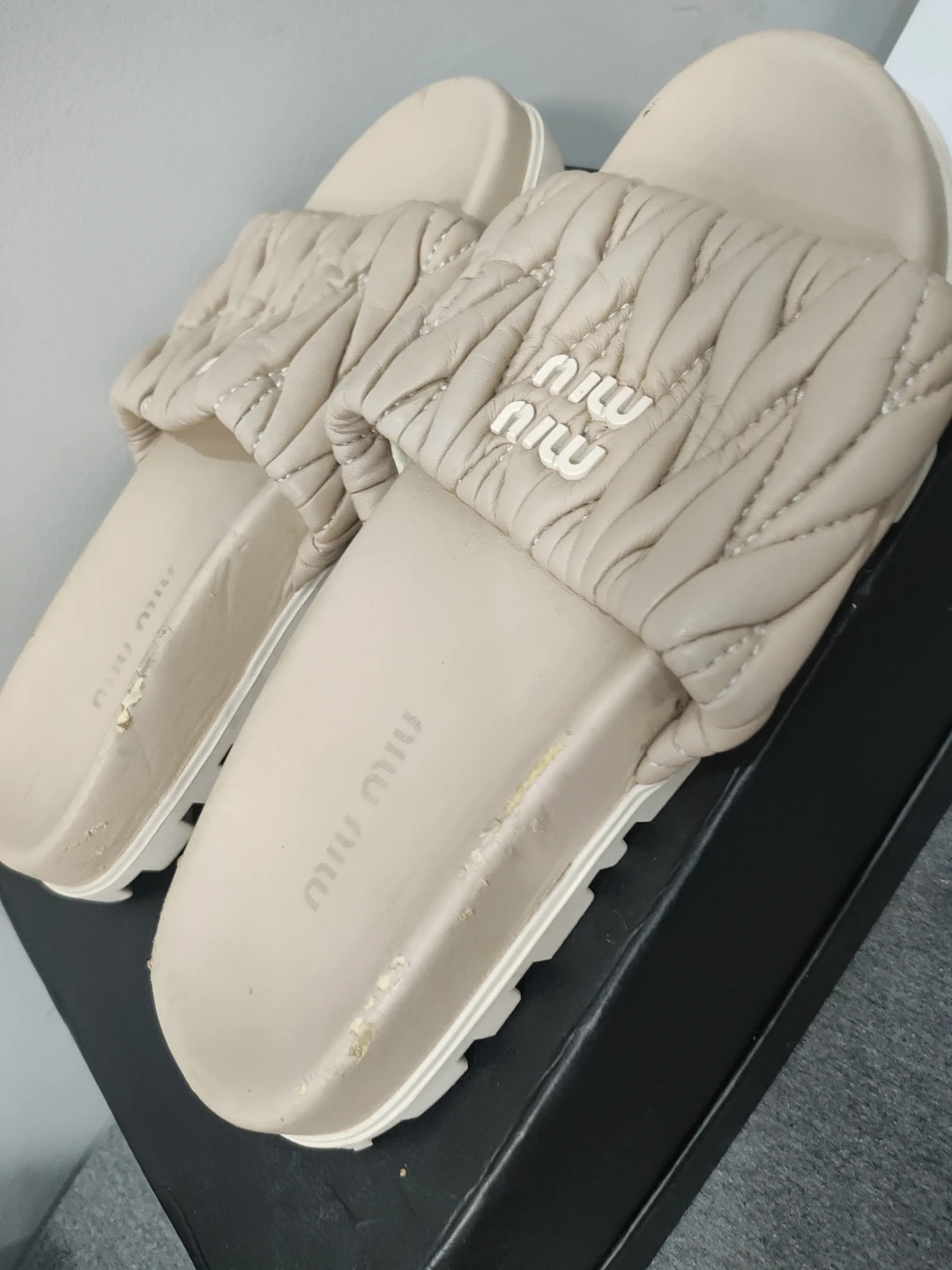 Miu Miu Women's Slides Beige - photo 3