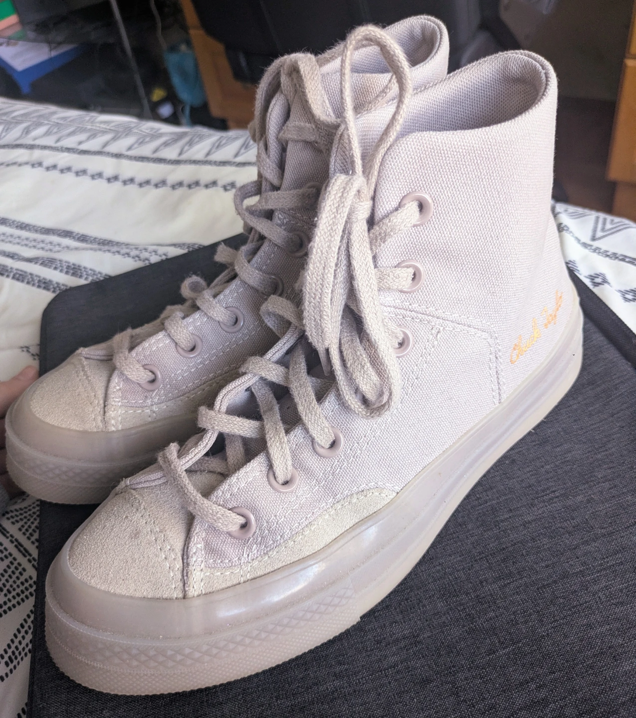 Converse Chuck 70 Marquis High Tops in 'Wonder Stone/Beige' - photo 3