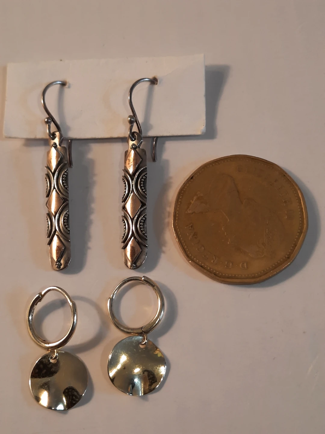 Gold overSterling Silver Dangle Earrings Set - photo 2