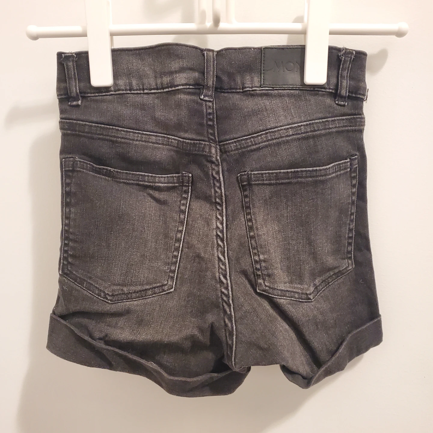 Monki High-Waisted Denim Shorts - Black - photo 2