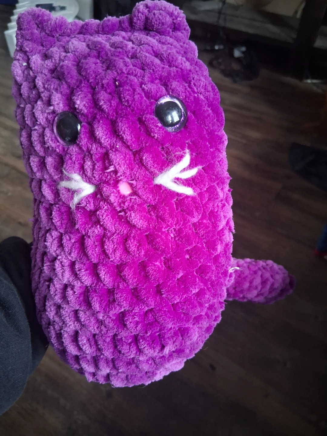 Purple Crochet Cat Plushie Toy