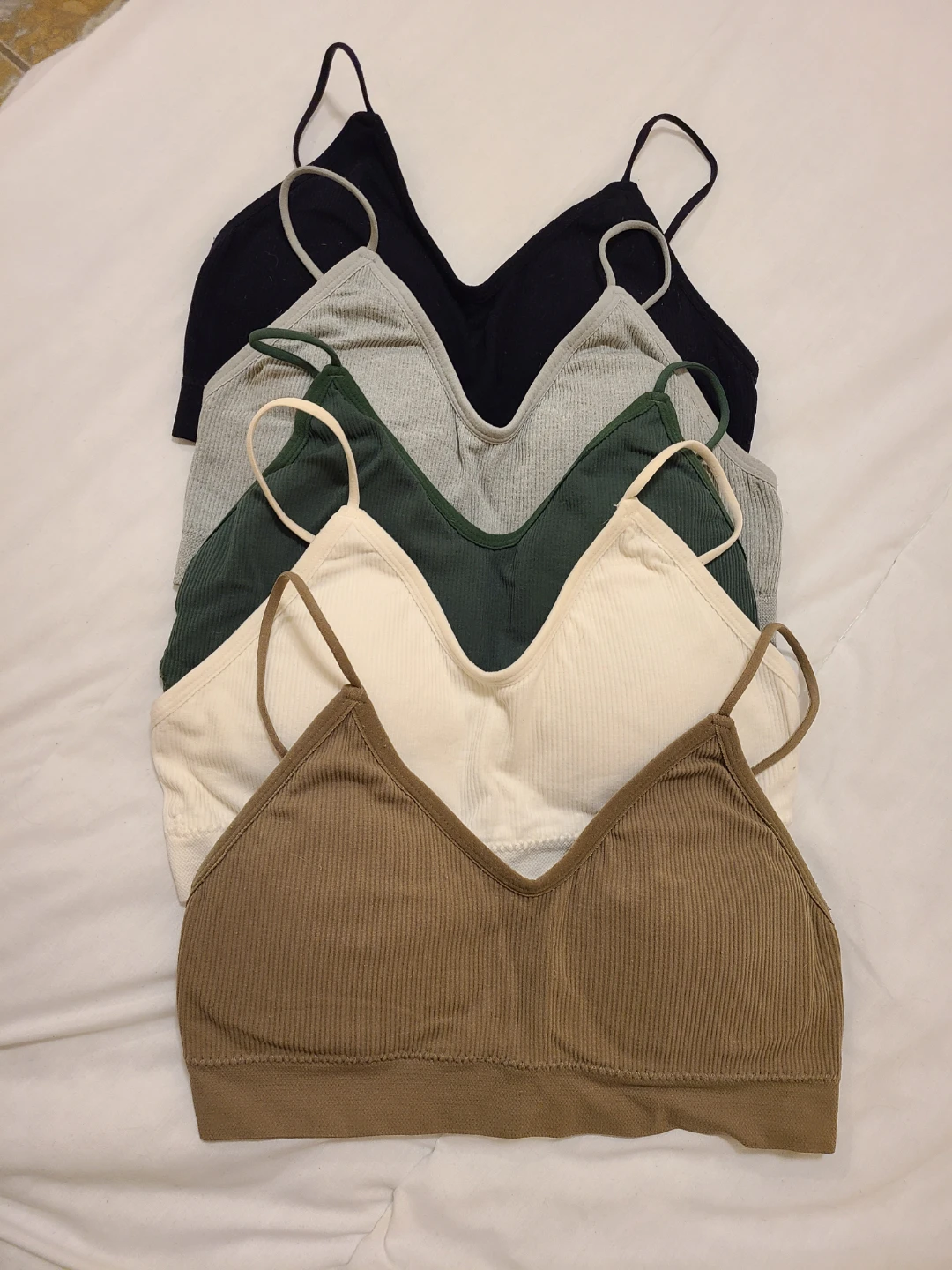 Pack of 5 Ribbed Sport Bras