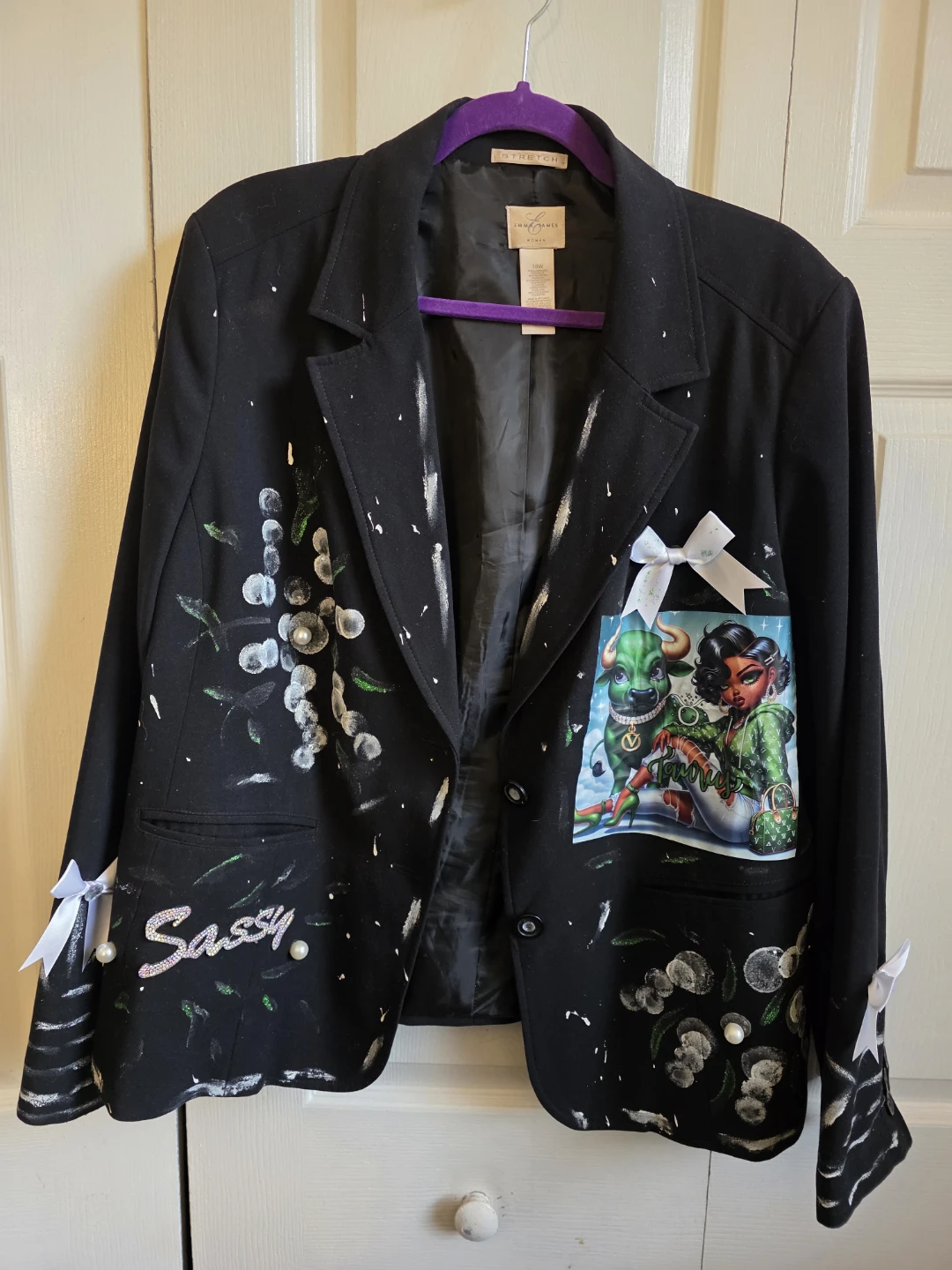 Custom Black Blazer Jacket - photo 2