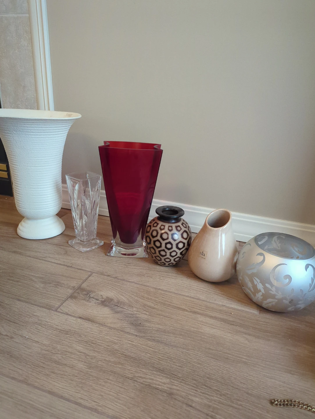 Assorted decorative vases and planters