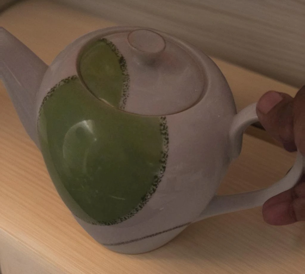 🥕Ceramic Kettle Teapot with Green Accent - photo 2
