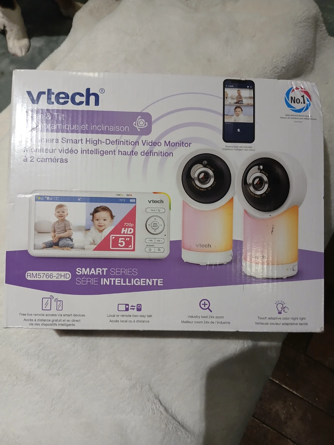 VTech RM5766-2HD Smart Series Pan & Tilt HD Video Monitor