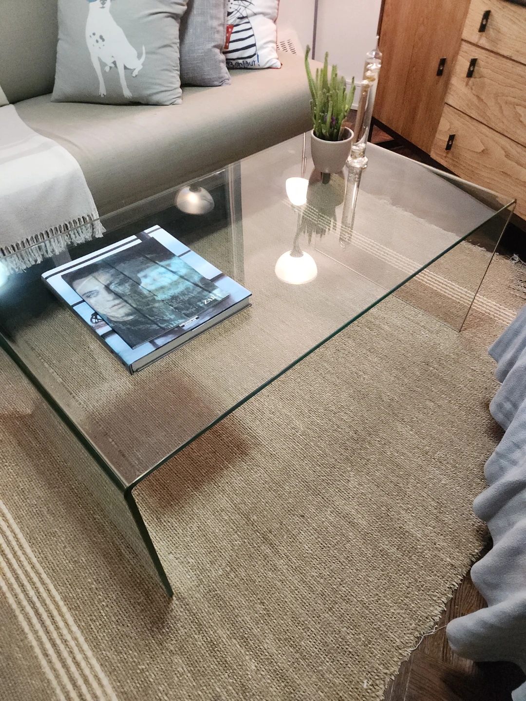 Large Waterfall Glass coffee table 🌱