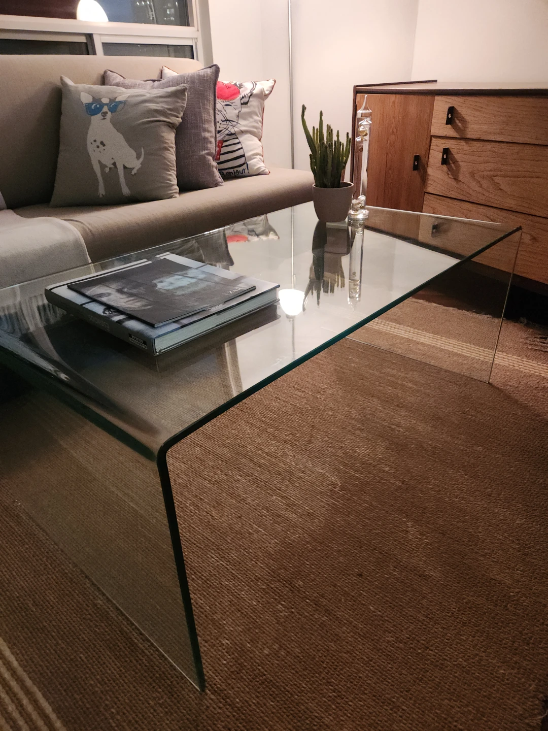 Large Waterfall Glass coffee table 🌱 - photo 3