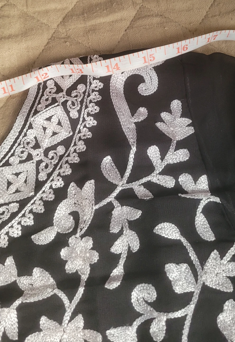 Black dresswith White Embroidery - photo 5