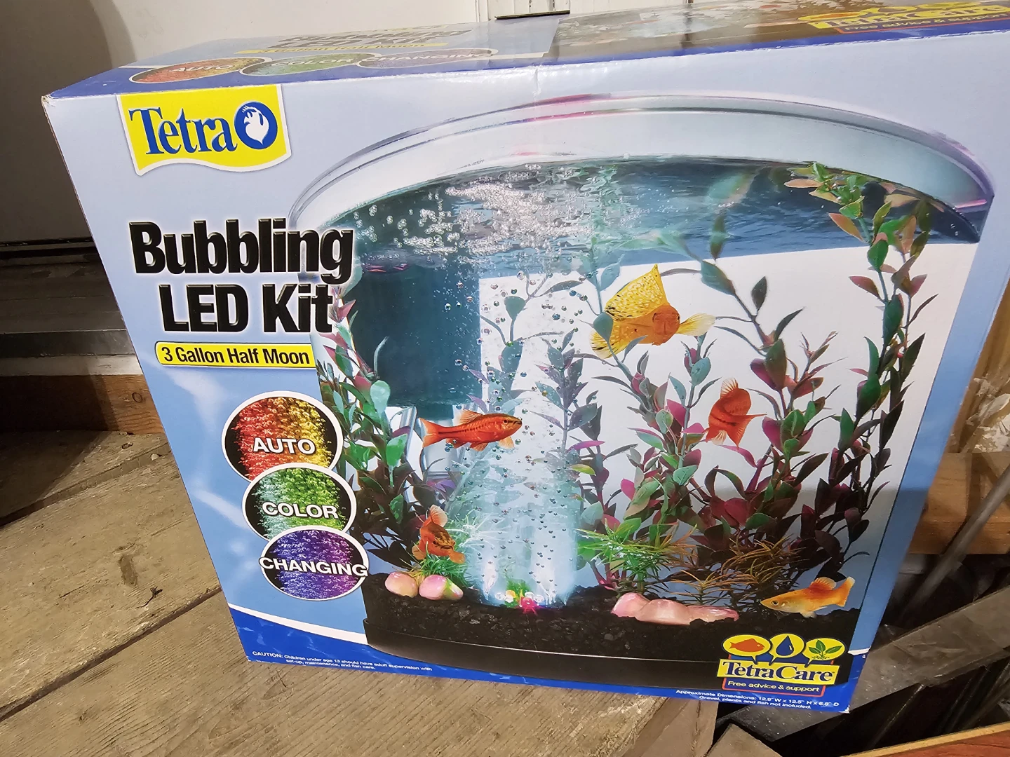 Tetra Bubbling LED Kit 3 Gallon Half Moon Aquarium - photo 3