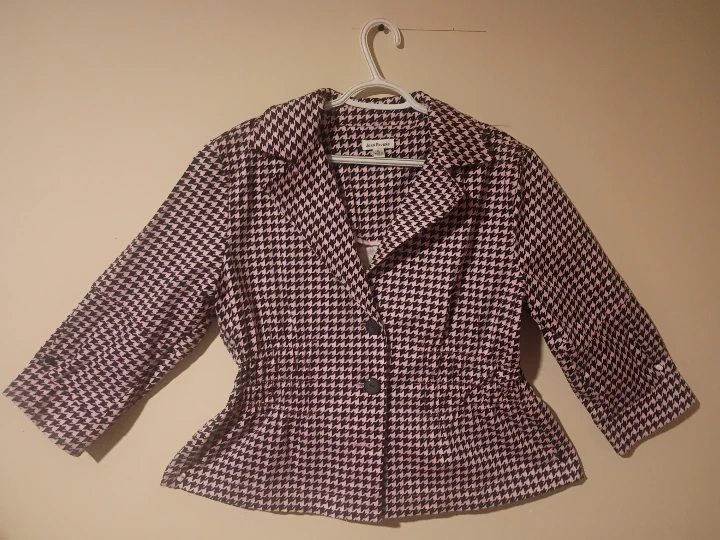 Joan Rivers Women's Houndstooth Blazer XL