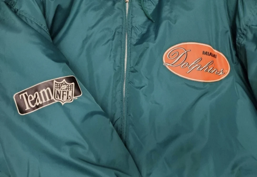 vintage 1993 Nutmeg Campri NFL Miami Dolphins jacket adult XL - photo 3