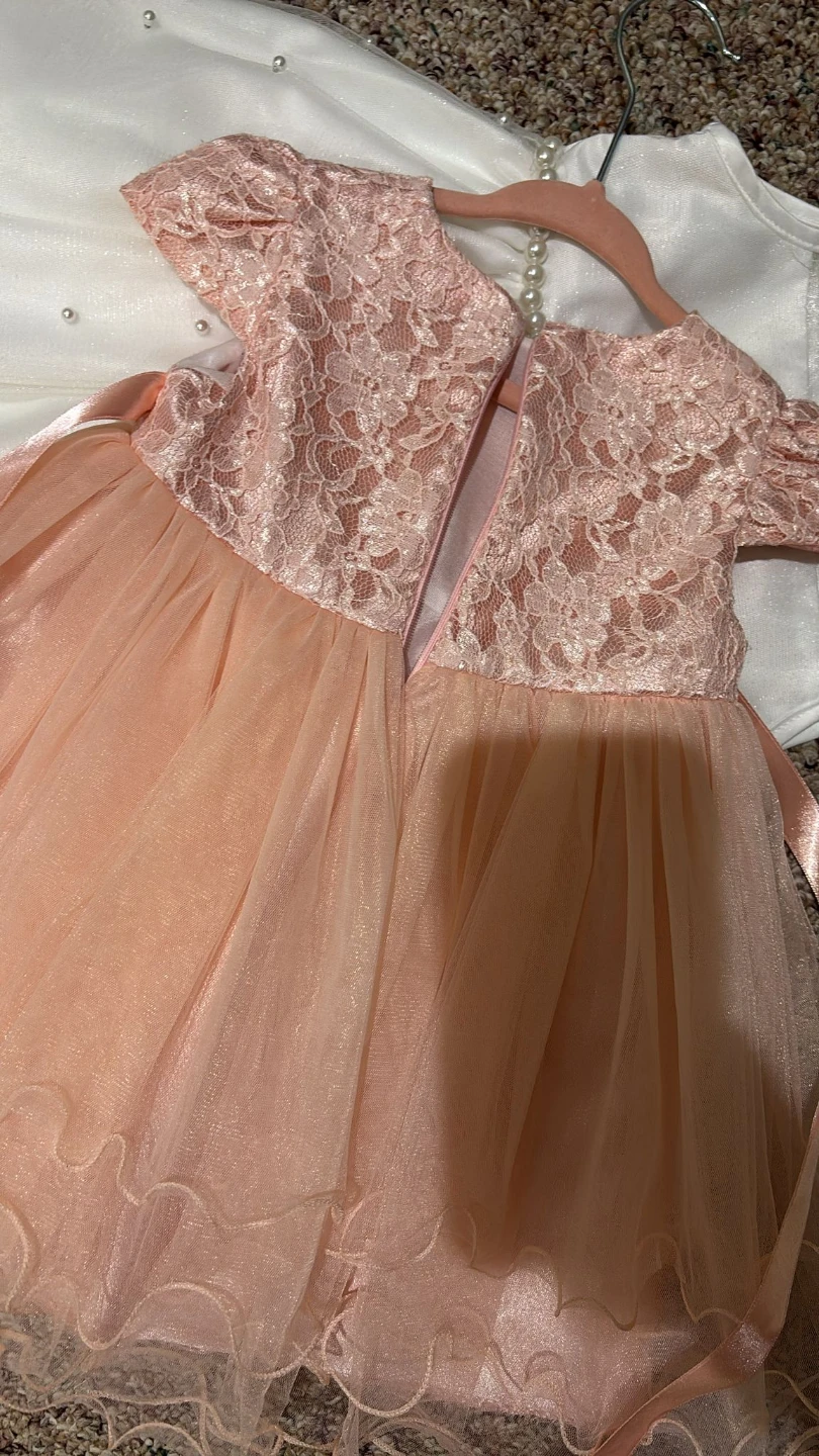 Girls Pink Lace Flower Dress Size 2 - photo 2