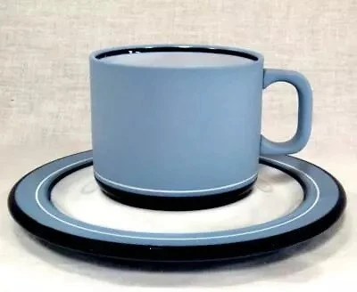 Arita Genesis Blue Tea Cup and Saucer Set