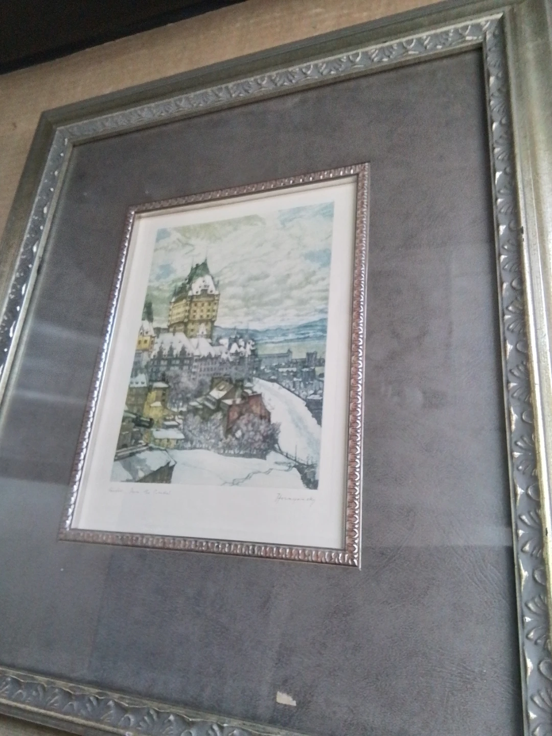Signed colour etching on paper Nicholas Hornyansky "Quebec - photo 4