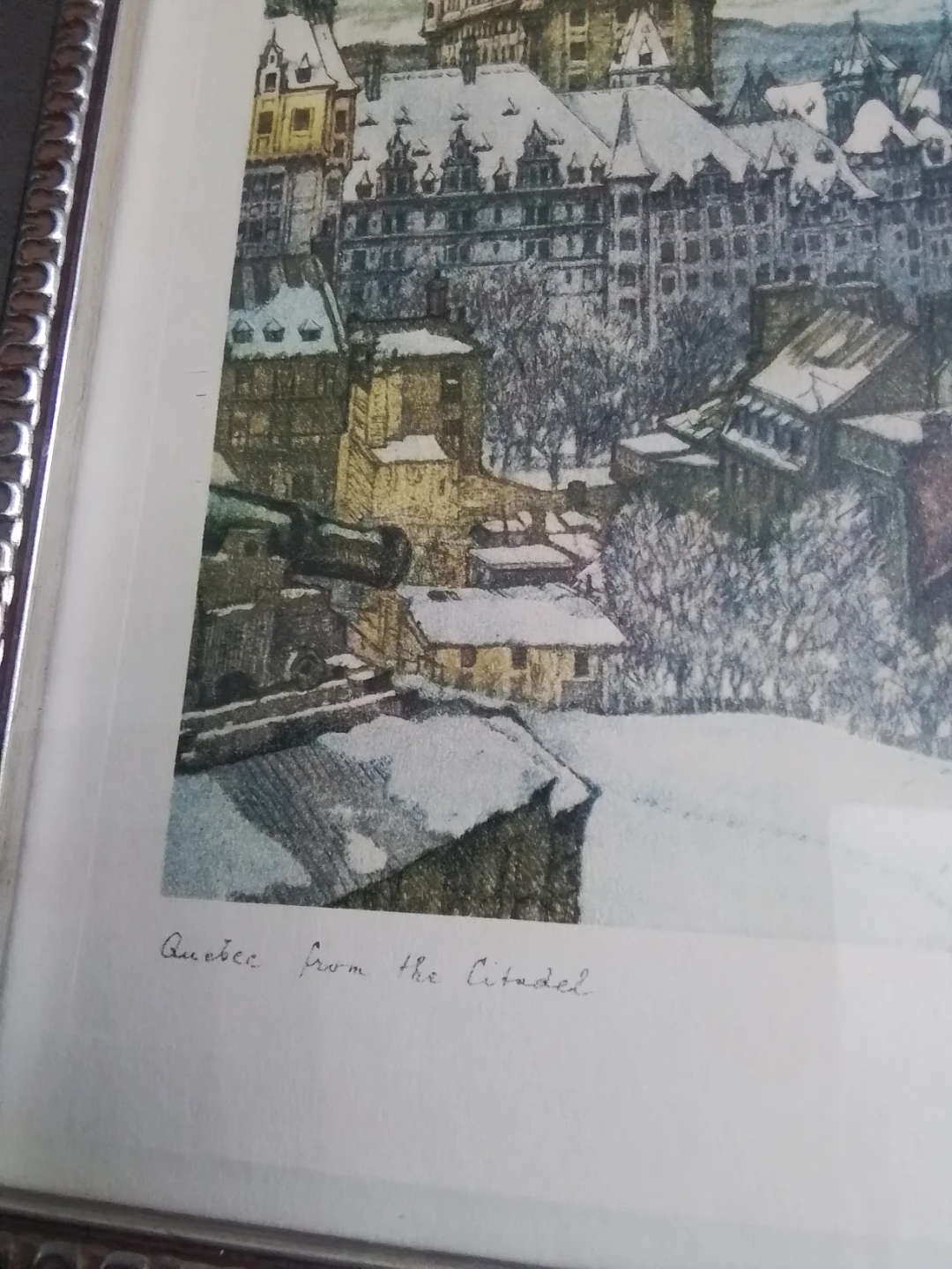 Signed colour etching on paper Nicholas Hornyansky "Quebec - photo 5