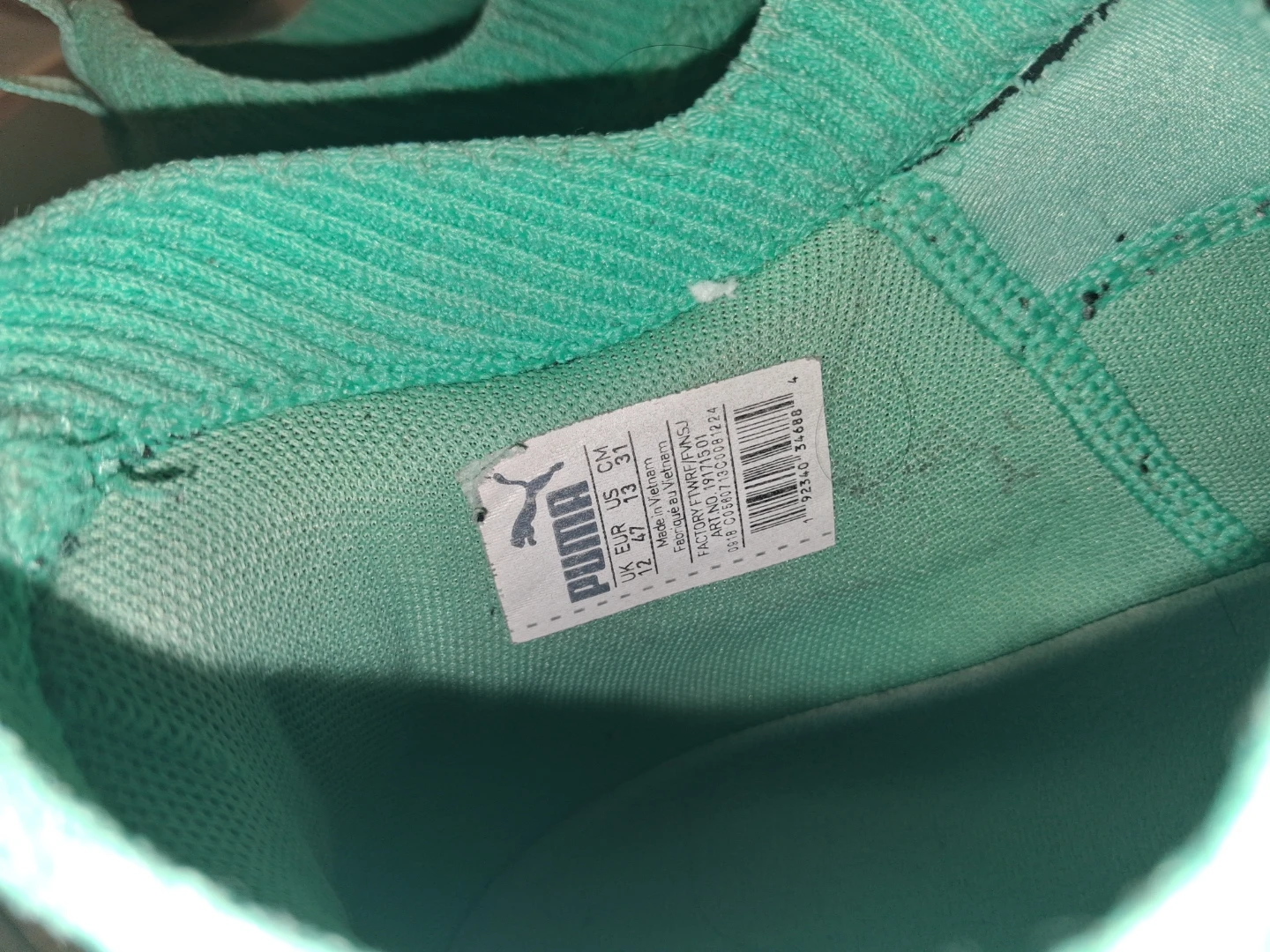 Used Puma Men's Basketball Shoes Size 13 Teal Coral - photo 3