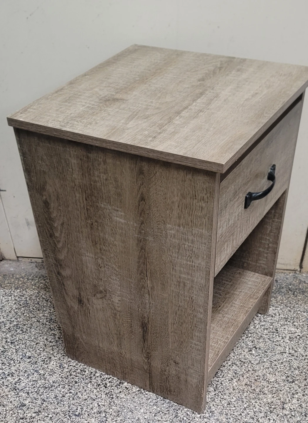 Wood Grain Nightstand with Drawer - photo 3