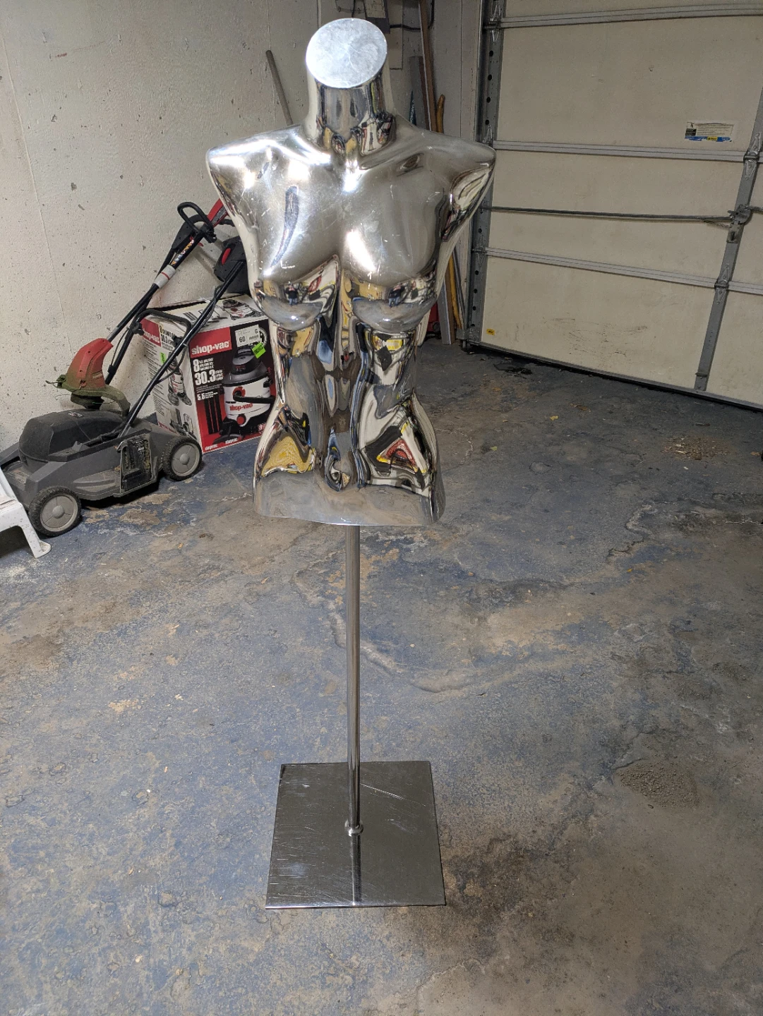Chrome Torso Mannequin Display Form - photo 2