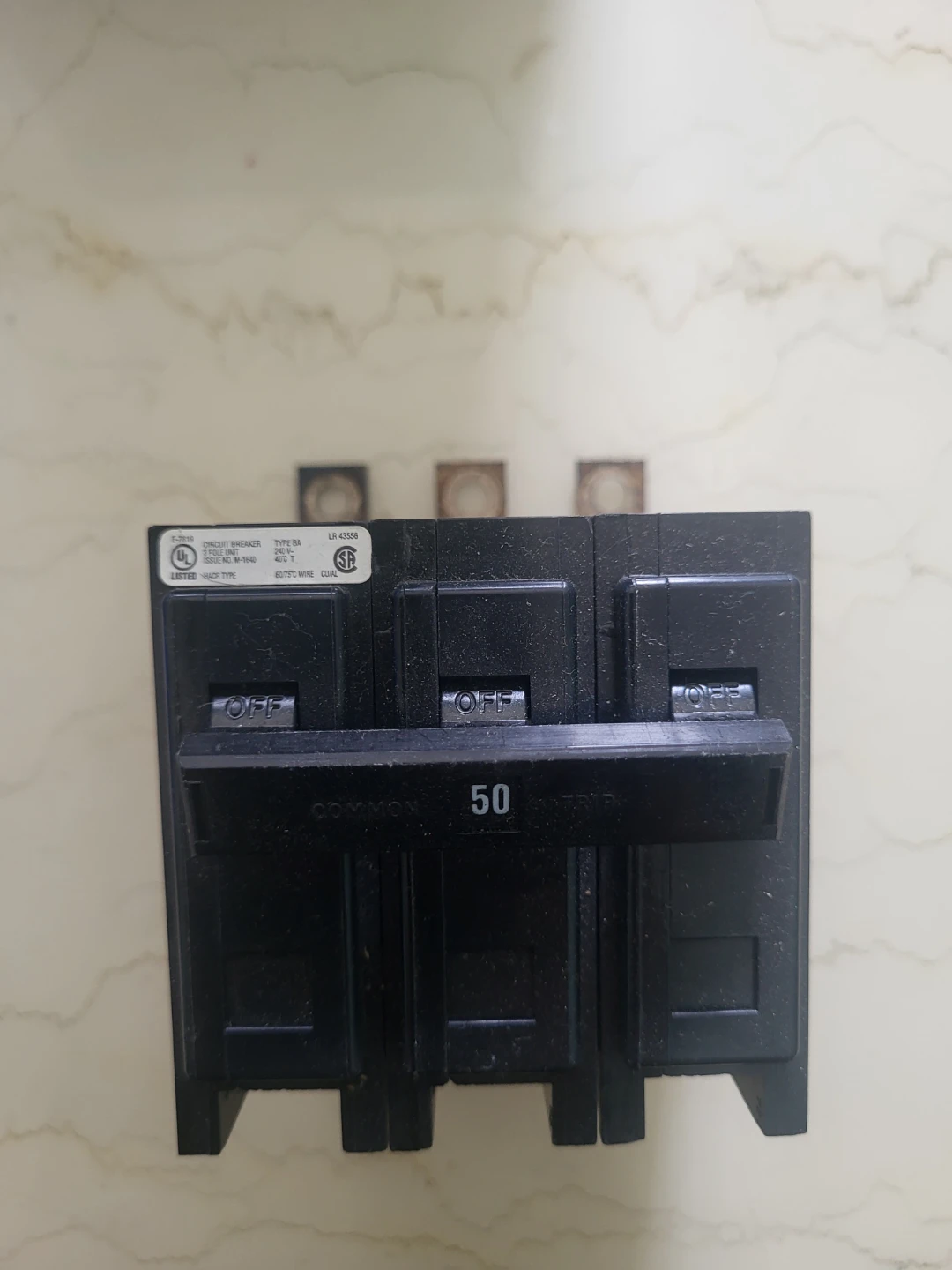 Circuit Breaker - 50 Amp, 3 Pole